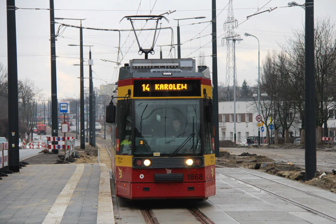 Powrót tramwajów MPK Łódź na remontowany al. Śmigłego-Rydza w Łodzi