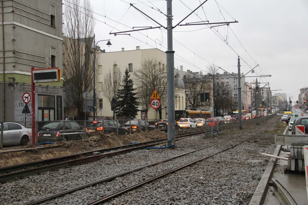 Powrót tramwajów MPK Łódź na skrzyżowanie Zachodnia/Legionów w Łodzi