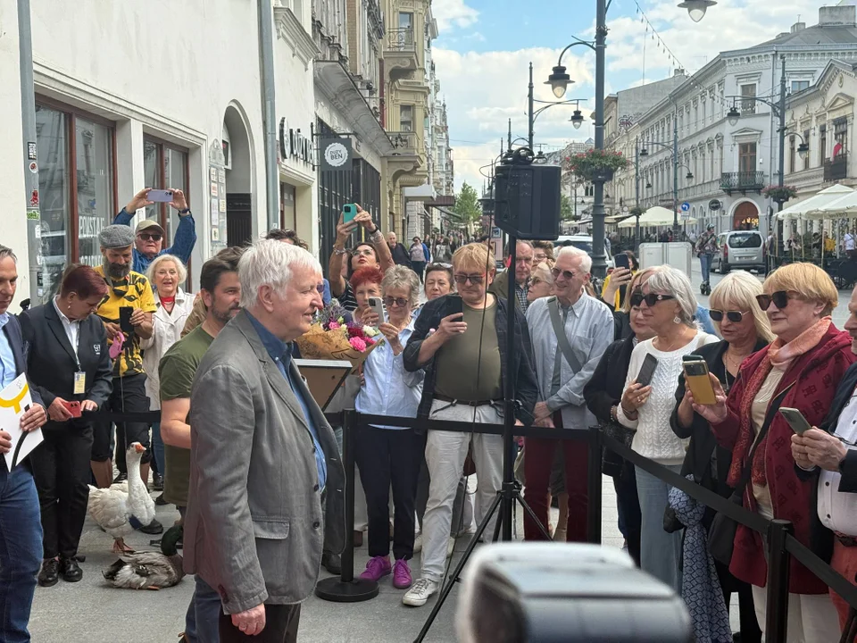 Odsłonięcie gwiazdy Andrzeja Barańskiego przy ul. Piotrkowskiej