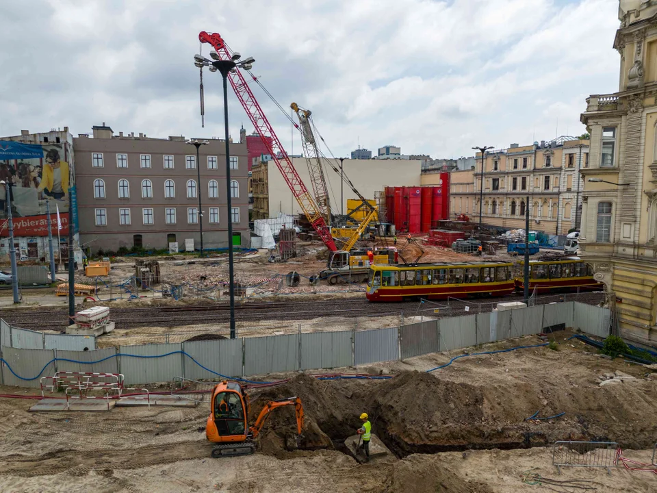 Tutaj powstaje podziemna stacja kolejowa "Łódź Śródmieście"