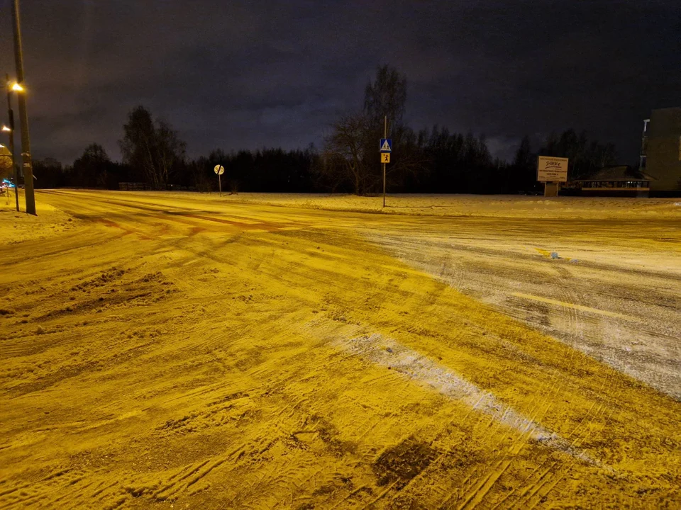 Kiepskie warunki na drogach w Zgierzu