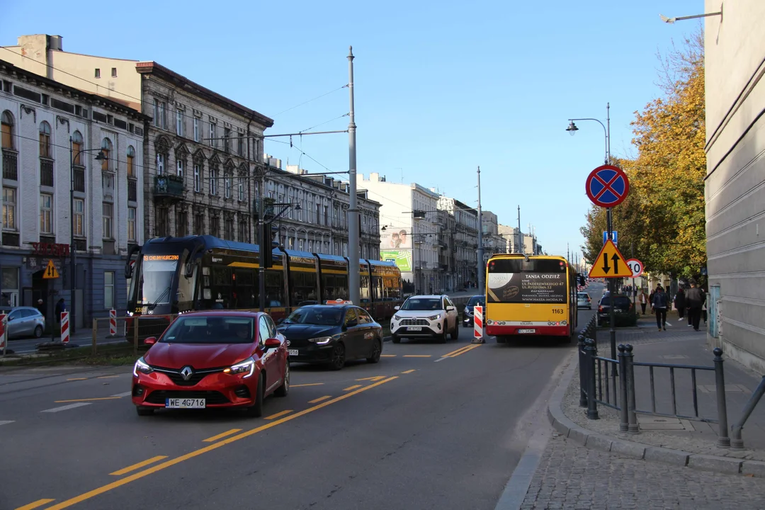 Utrudnienia dla kierowców na ulicy Zachodniej w Łodzi - 30.10.2023 r.