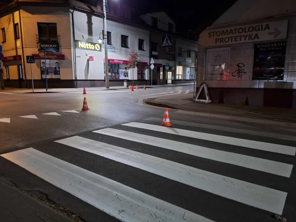 Odświeżenie oznakowania poziomego na ulicach Zgierza
