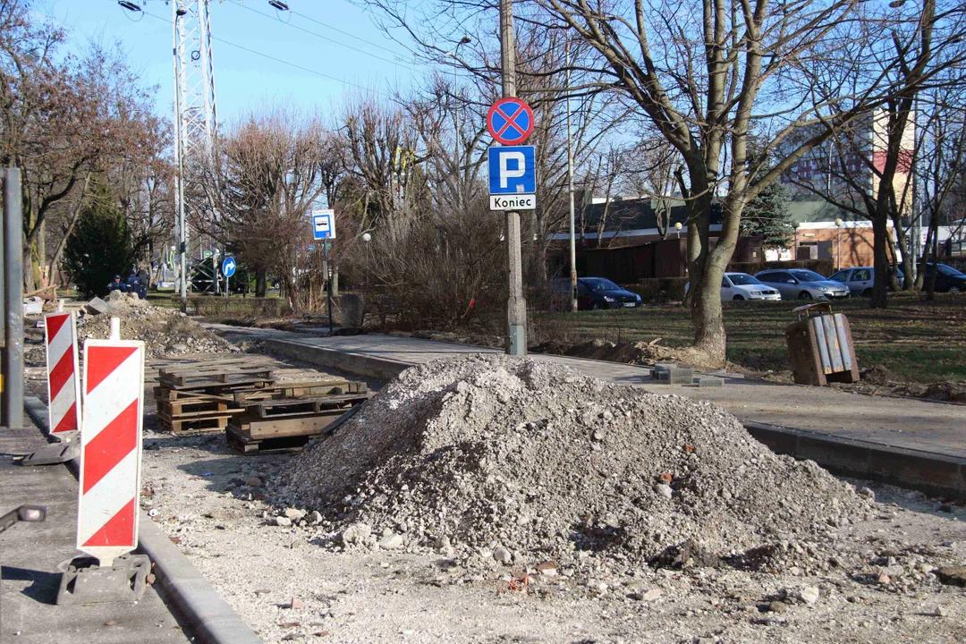 Przebudowa ulicy Inowrocławskiej w Łodzi - stan na 30.01.2024 r.