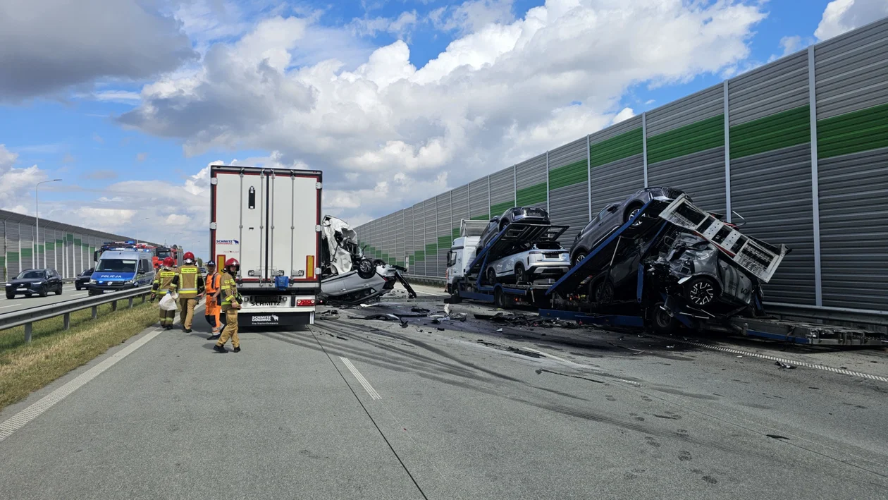 Wypadek na A1 w Łódzkiem