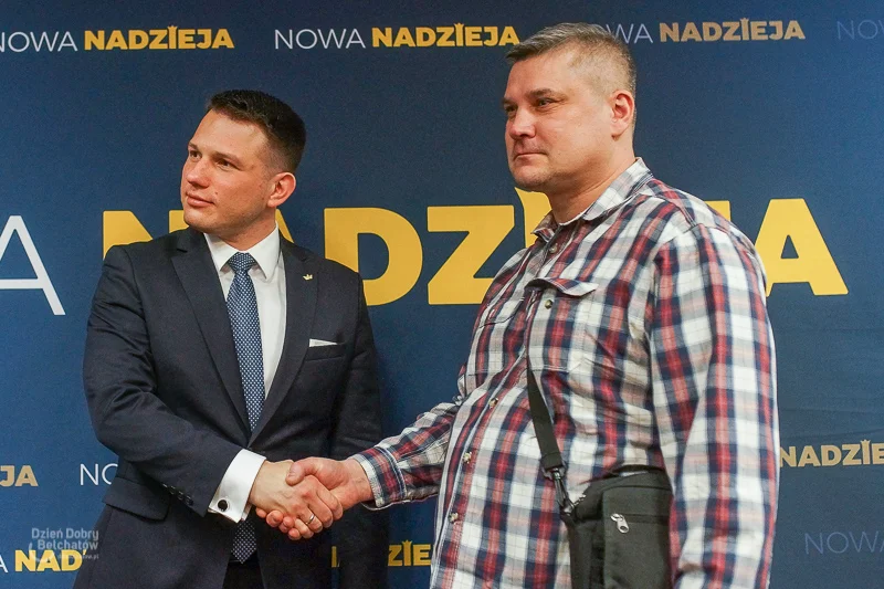 Sławomir Mentzen na spotkaniu w hotelu Wodnik