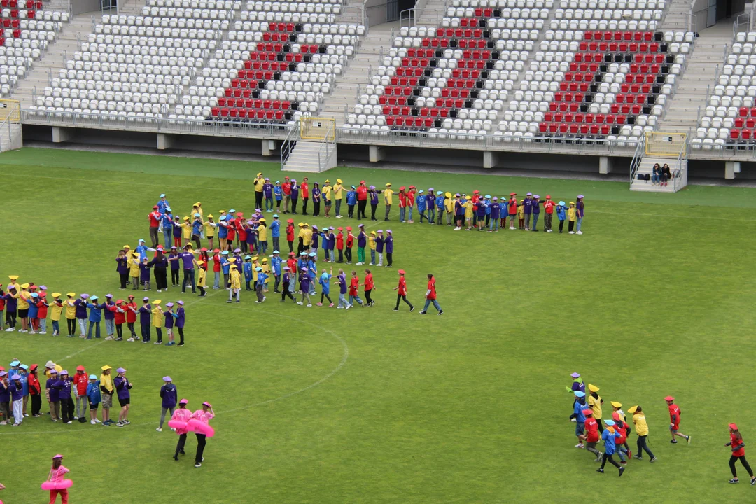 Flash mob na stadionie ŁKS Łódź im. Władysława Króla