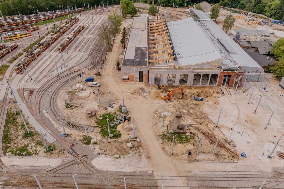 Przebudowa zajezdni tramwajowej Chocianowice - stan na maj 2024 r.