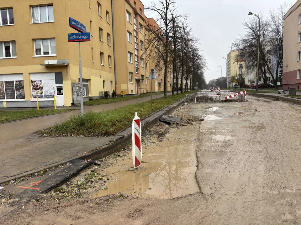 Remont ulicy Boya-Żeleńskiego w Łodzi