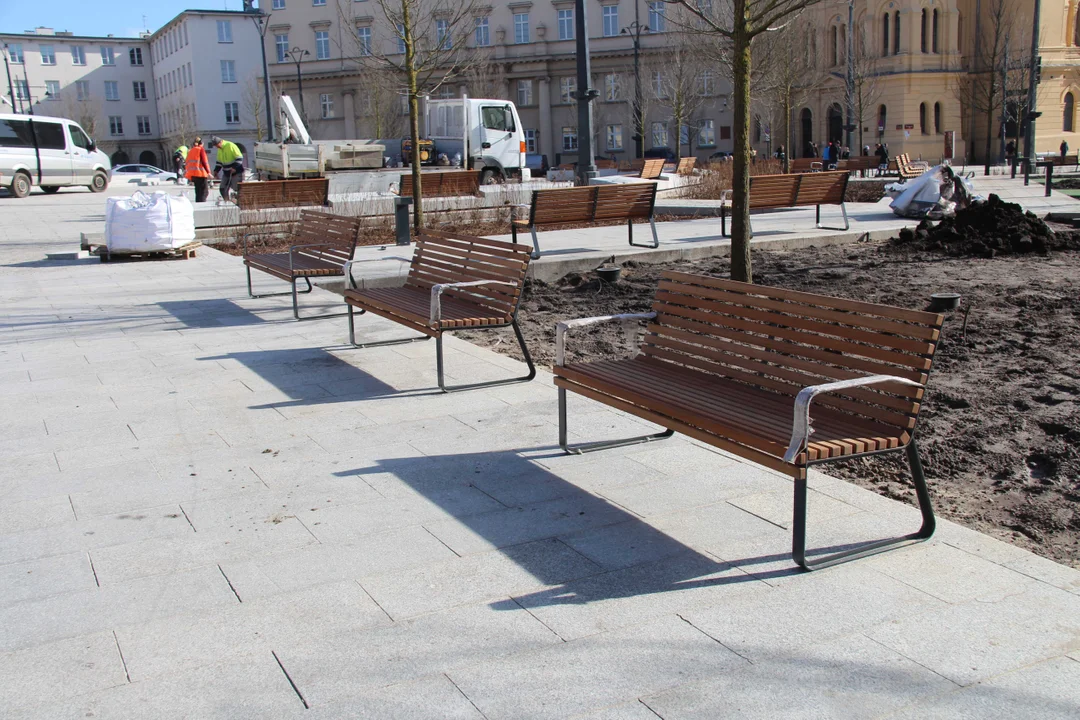 Tak wygląda plac Wolności w Łodzi na kilka dni przed oficjalnym otwarciem