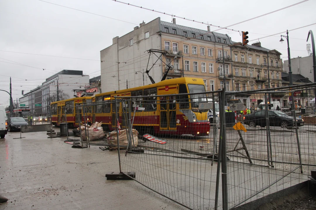 Powrót tramwajów MPK Łódź na skrzyżowanie Zachodnia/Legionów w Łodzi