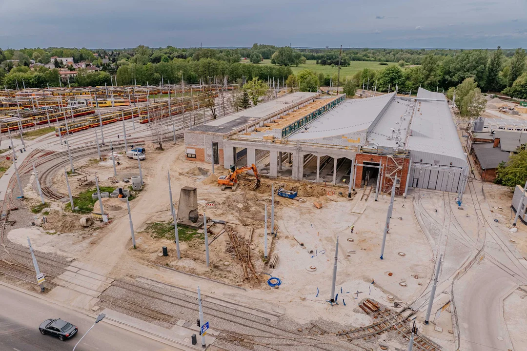 Przebudowa zajezdni tramwajowej Chocianowice - stan na maj 2024 r.