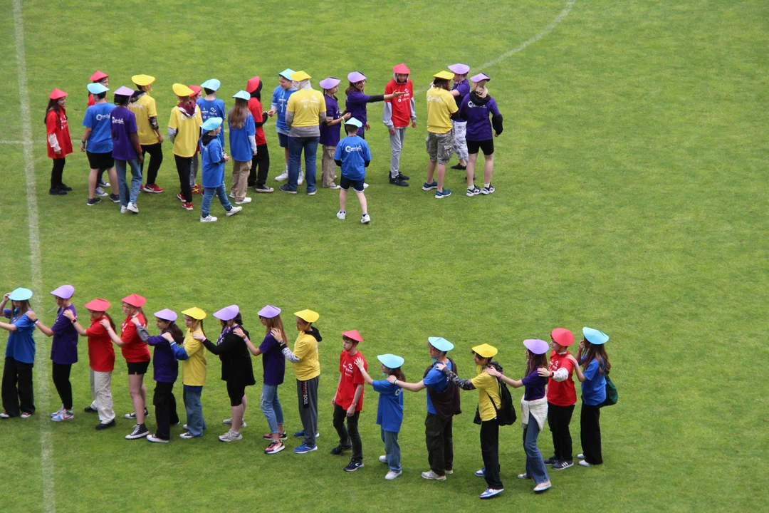 Flash mob na stadionie ŁKS Łódź im. Władysława Króla