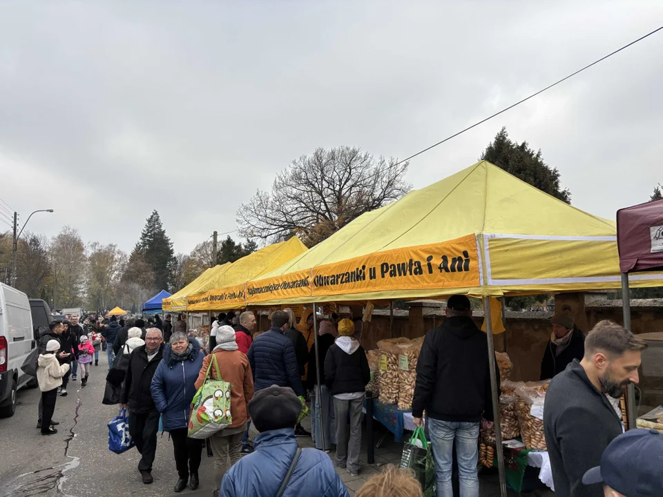 Korki w okolicach cmentarza na Dołach