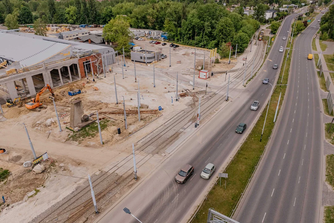 Przebudowa zajezdni tramwajowej Chocianowice - stan na maj 2024 r.