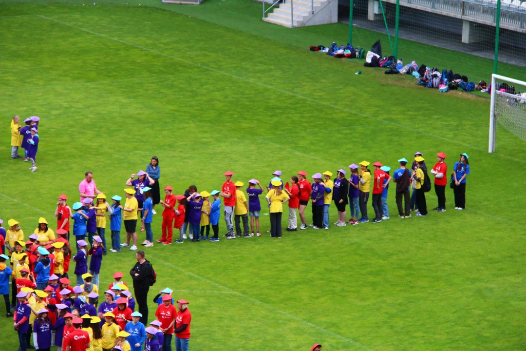 Flash mob na stadionie ŁKS Łódź im. Władysława Króla