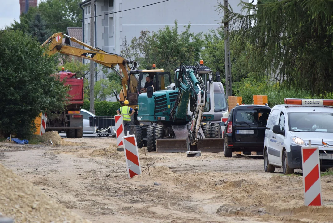 Ulica Żytnia po ulewnych deszczach