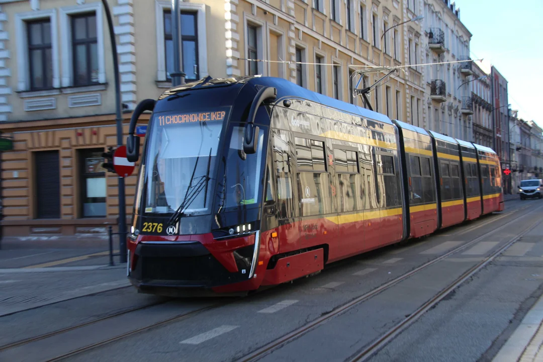 Ulica Kilińskiego główną ulicą podczas objazdu tramwajów MPK Łódź