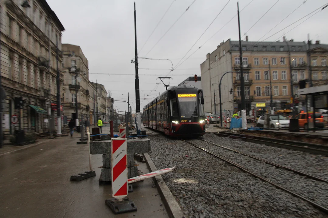 Powrót tramwajów MPK Łódź na skrzyżowanie Zachodnia/Legionów w Łodzi