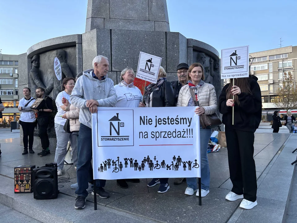 Manifestacja Łódzkiego Stowarzyszenia Lokatorów