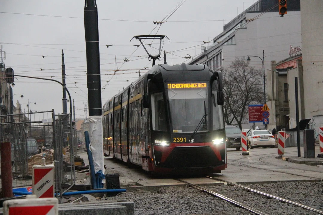 Powrót tramwajów MPK Łódź na skrzyżowanie Zachodnia/Legionów w Łodzi