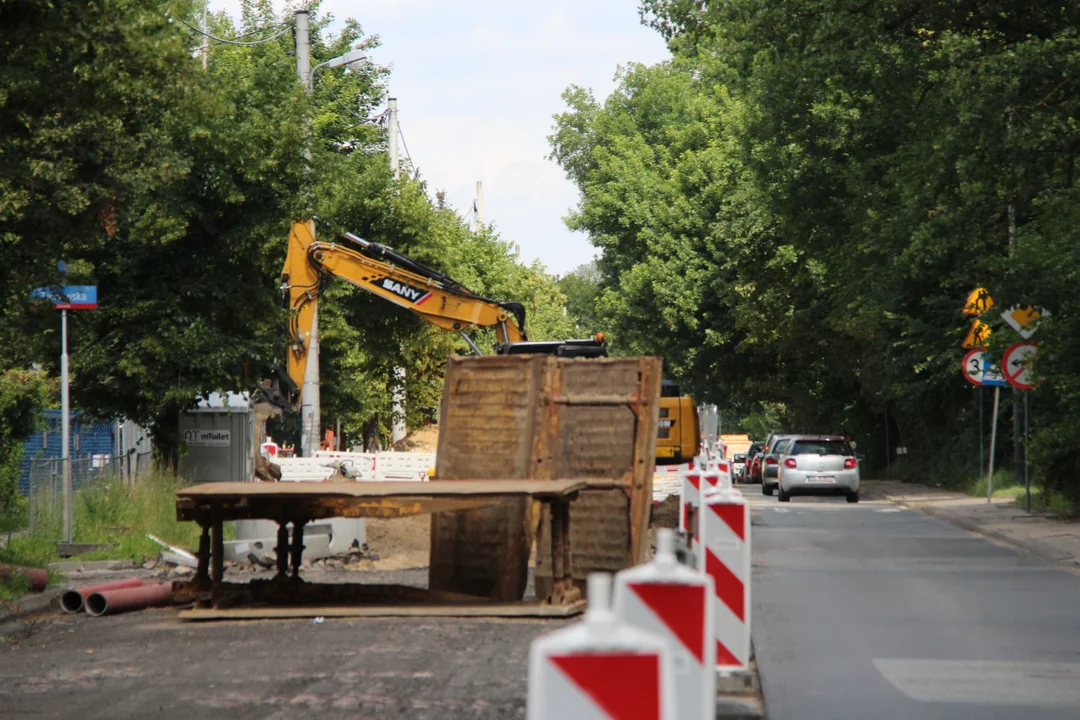 Trwa remont na kolejnym odcinku ulicy Krakowskiej w Łodzi