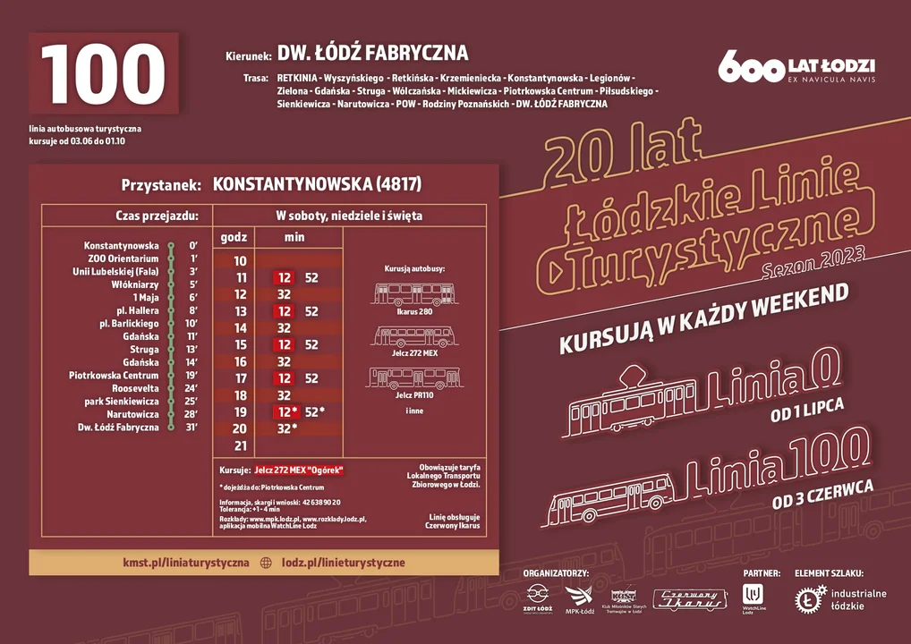 Rozkład jazdy linia 100