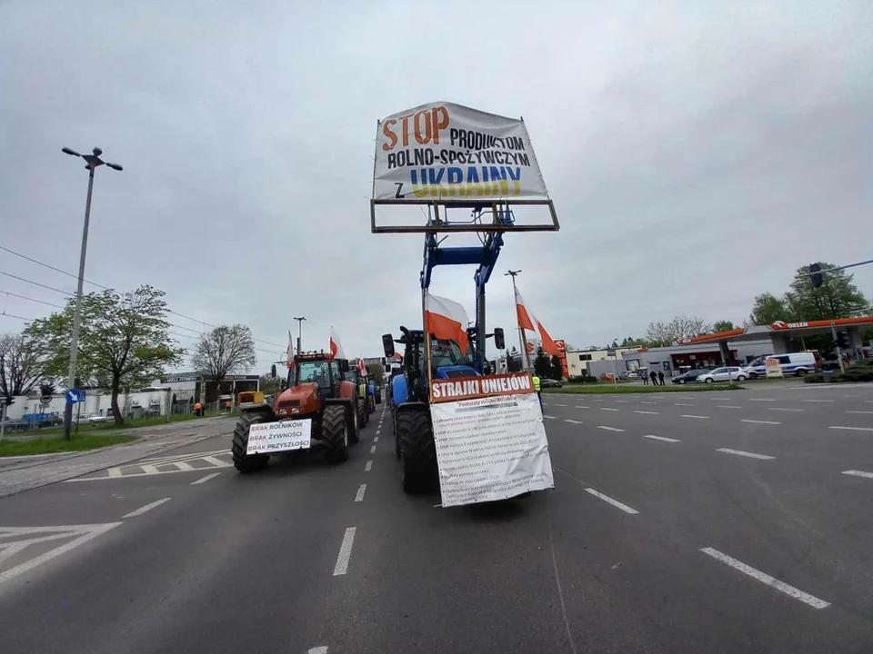 Protest Rolników Szczeńska Aleksandrowska Łódź