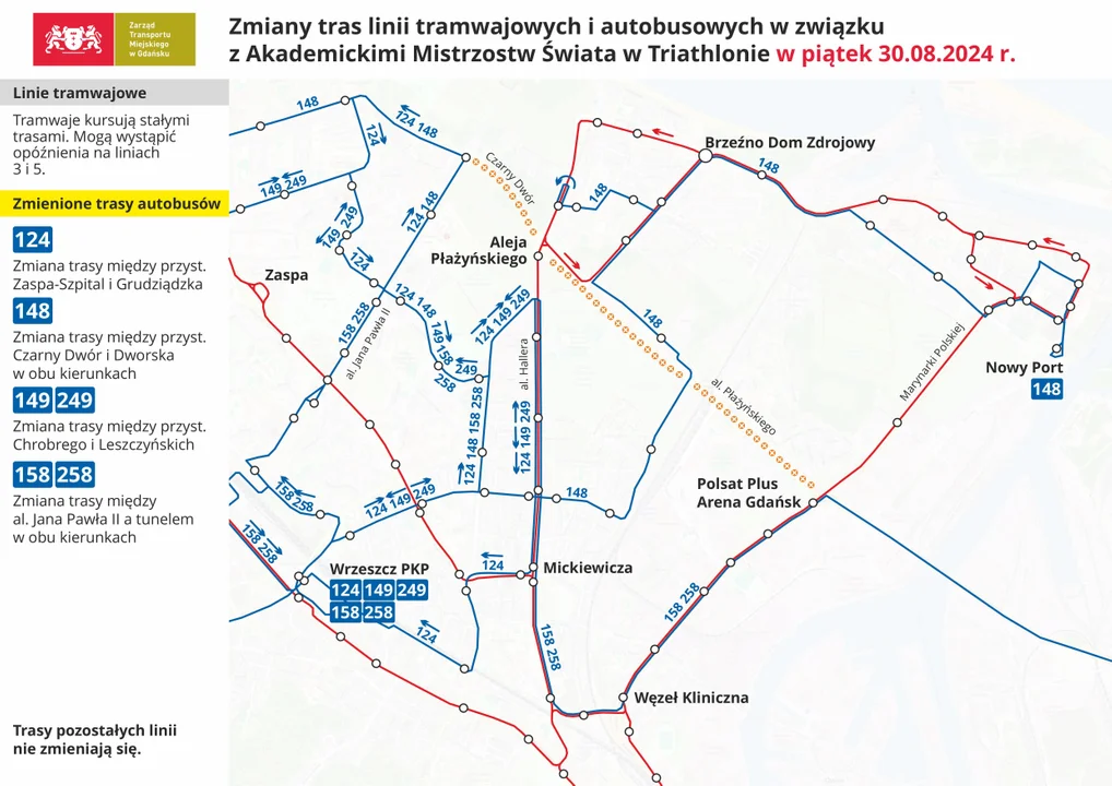 Triathlon Gdańsk mapki