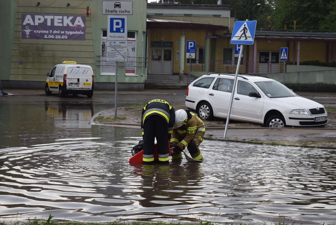 Zalane ulice w Zgierzu