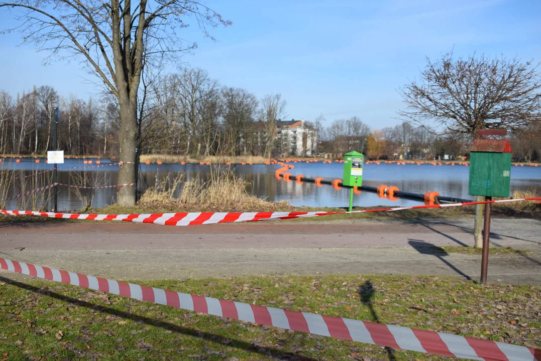 Zamknięta ścieżka w Parku Miejskim w Zgierzu