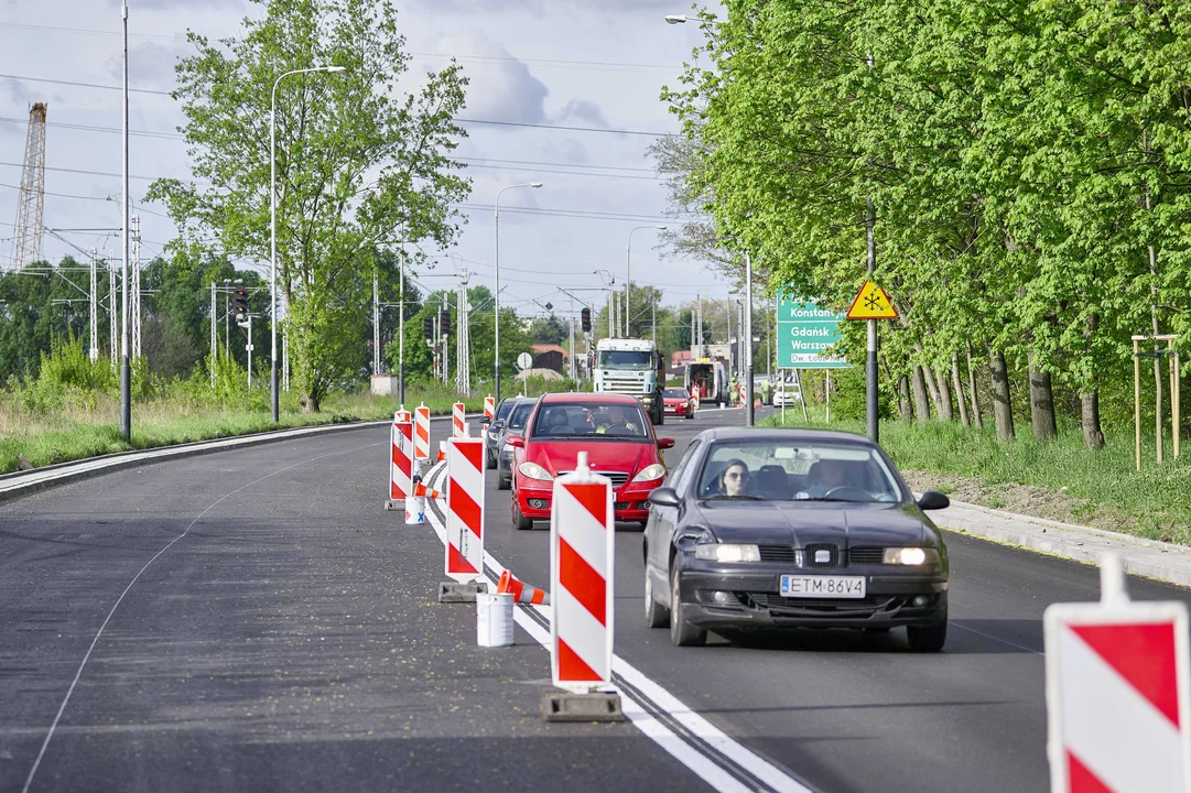 Ulica Maratońska w Łodzi - koniec remontu od Waltera-Janke do dw. Łódź Kaliska