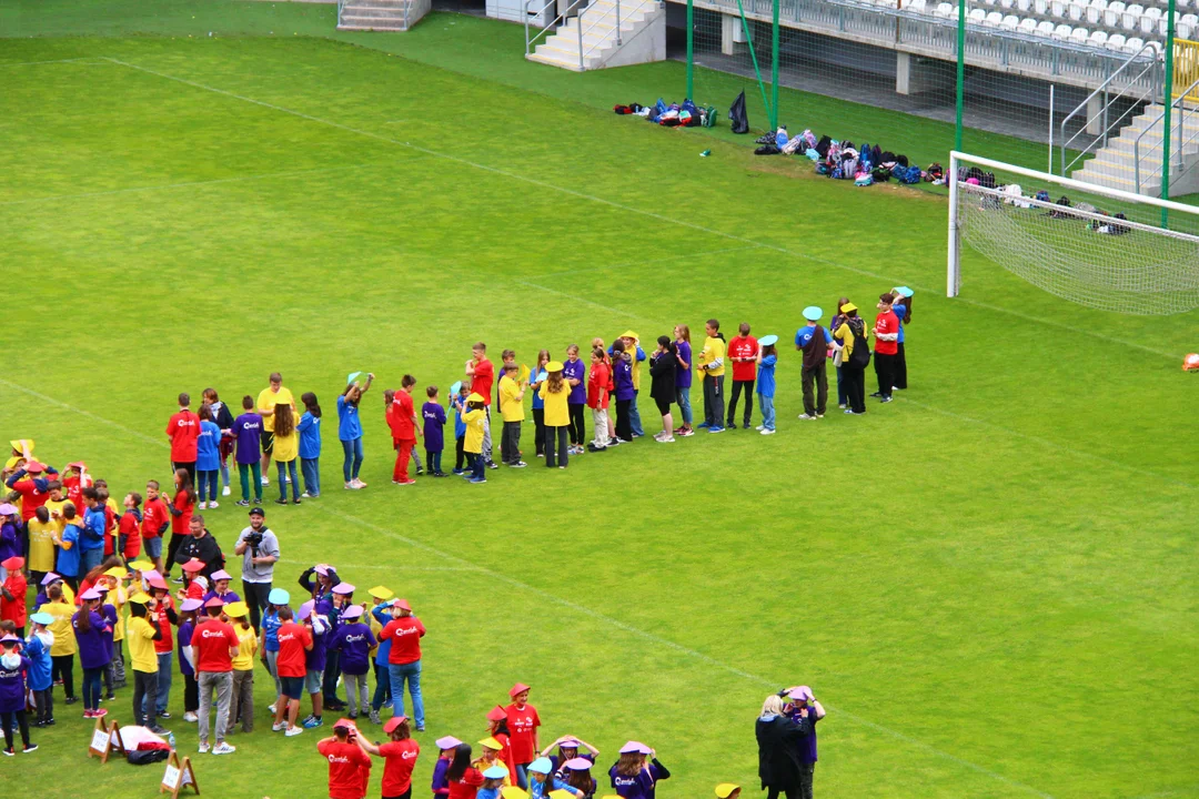 Flash mob na stadionie ŁKS Łódź im. Władysława Króla