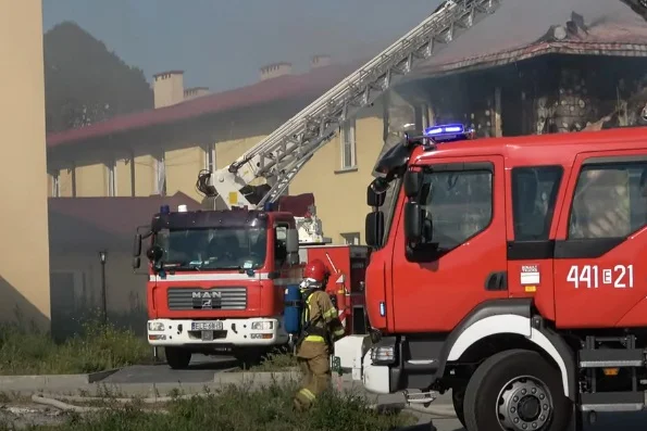 Pożar w ośrodku dla uchodźców