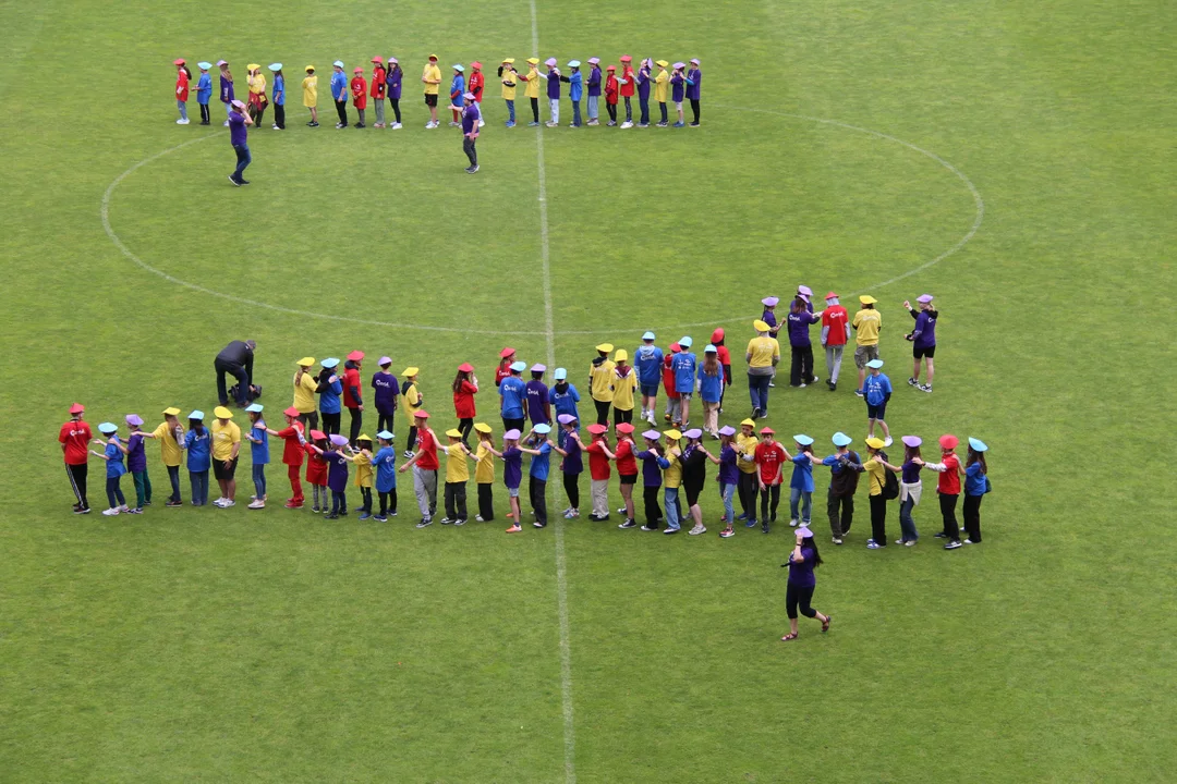 Flash mob na stadionie ŁKS Łódź im. Władysława Króla