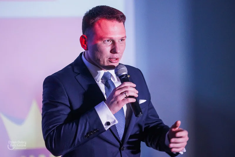 Sławomir Mentzen na spotkaniu w hotelu Wodnik