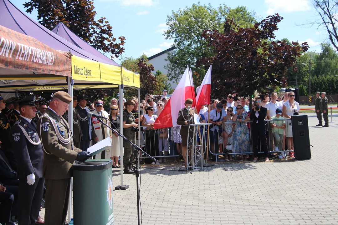 Przysięga wojskowa żołnierzy dołączających do 9 Łódzkiej Brygady Obrony Terytorialnej