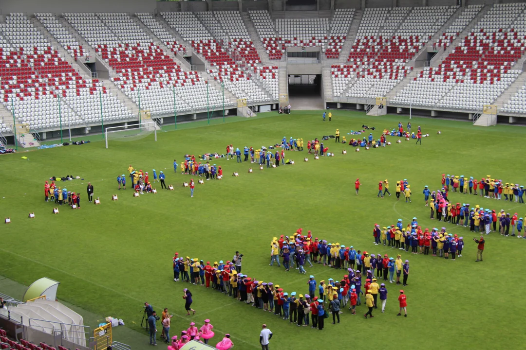 Flash mob na stadionie ŁKS Łódź im. Władysława Króla