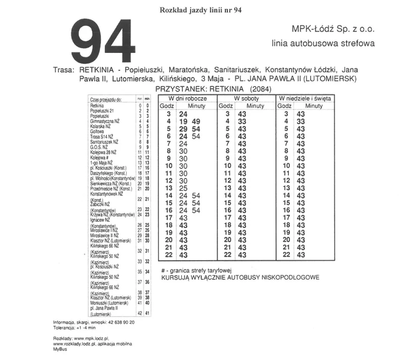 Wraca tramwaj linii 43 do Konstantynowa Łódzkiego