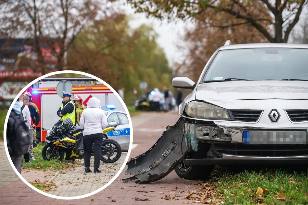 Wypadek przed bełchatowską szkołą. Uczniowie byli świadkami, wezwano policję [FOTO] - Zdjęcie główne