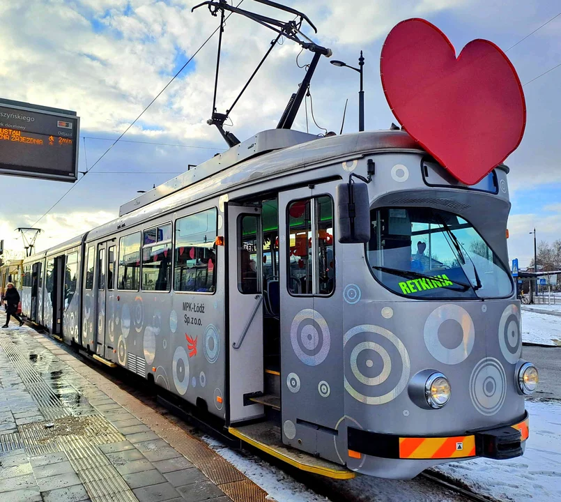 Walentynkowy tramwaj w Łodzi