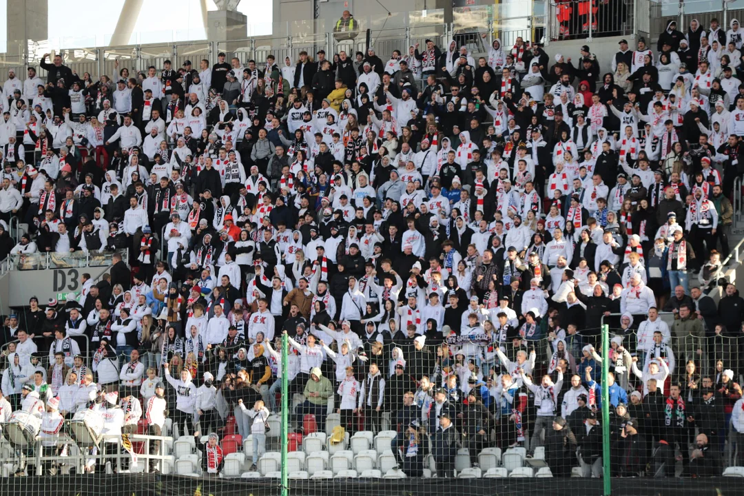 Kibice na meczu ŁKS Łódź i Ruch Chorzów