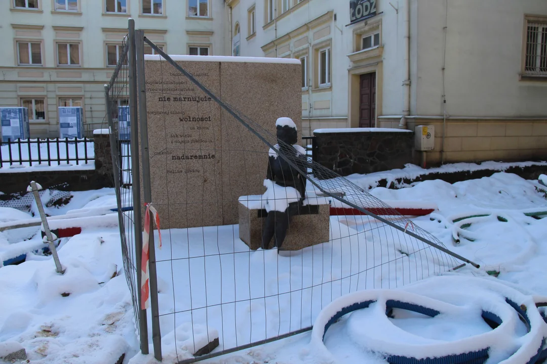 Przebudowa ulicy Legionów w Łodzi - stan na 5.12.2023 r.