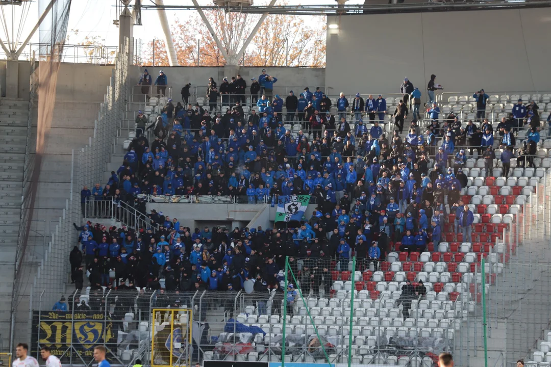 Kibice na meczu ŁKS Łódź i Ruch Chorzów