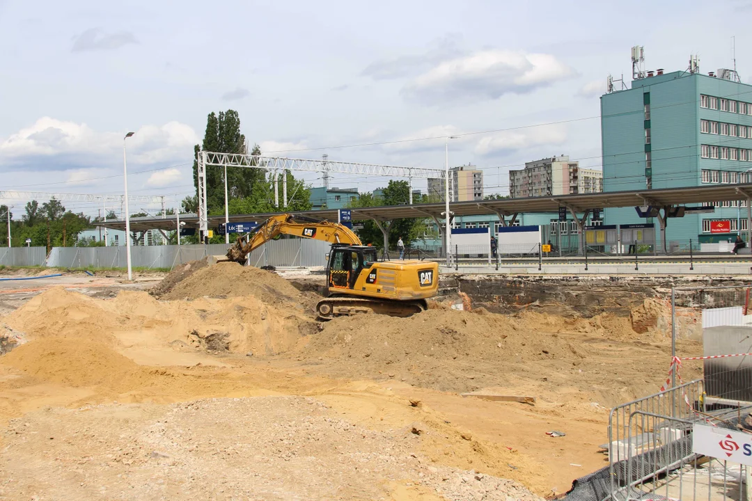 Budowa dworca Łódź Kaliska - stan na 6.05.2024 r.