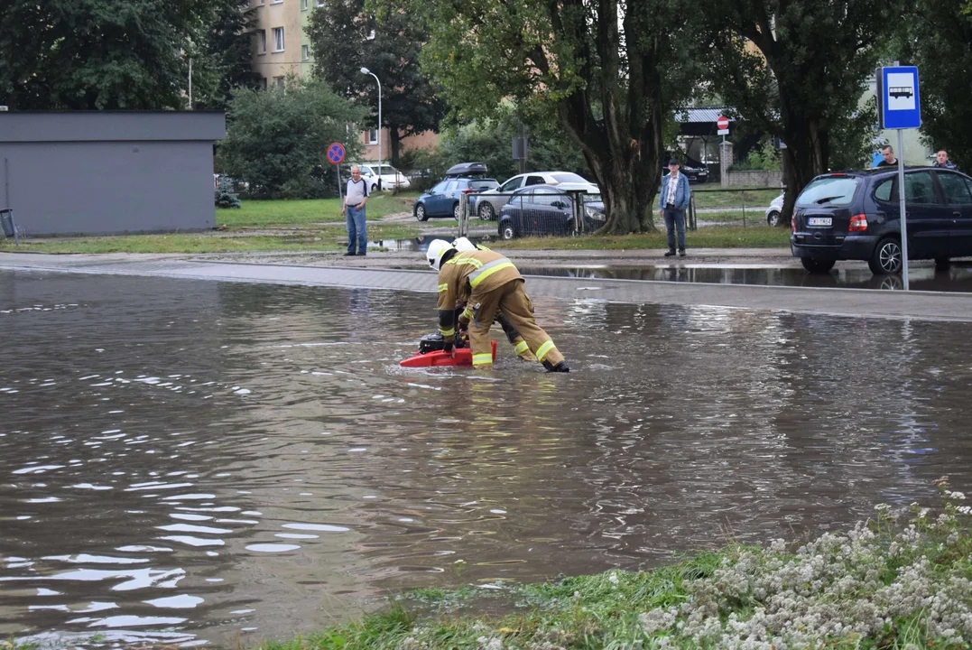 Zalane ulice w Zgierzu