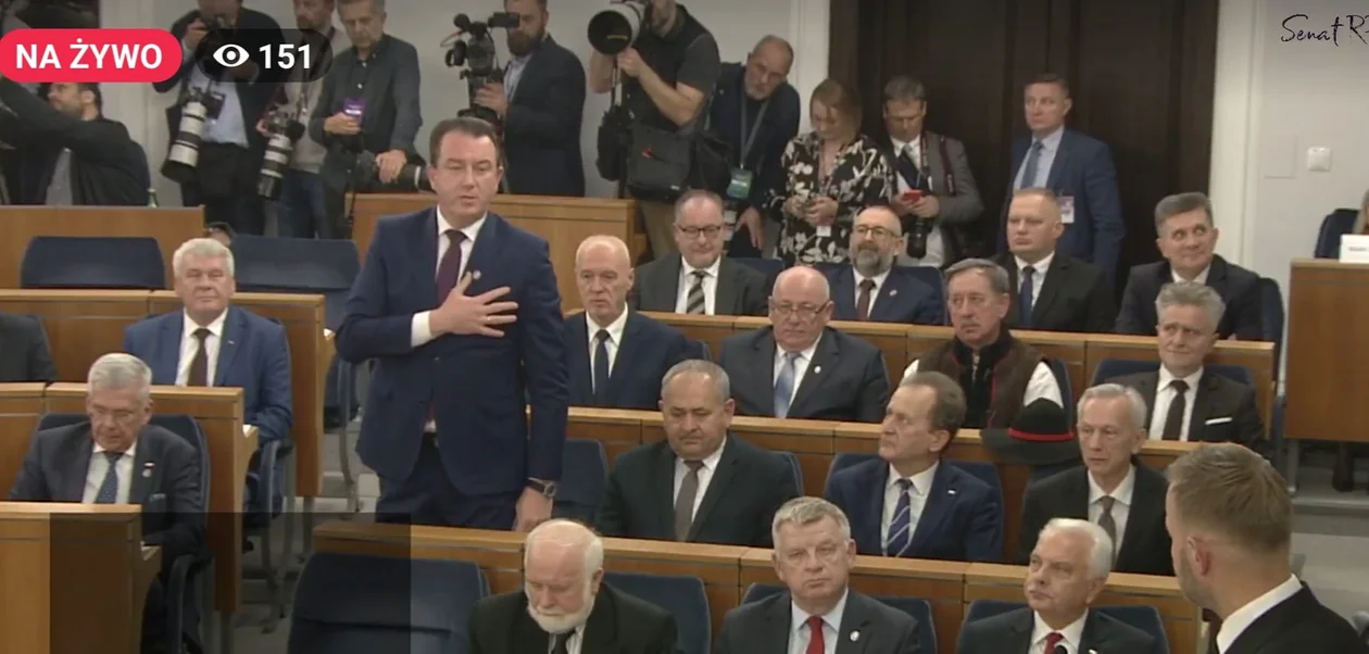 Ślubowanie senatora Przemysława Błaszczyka