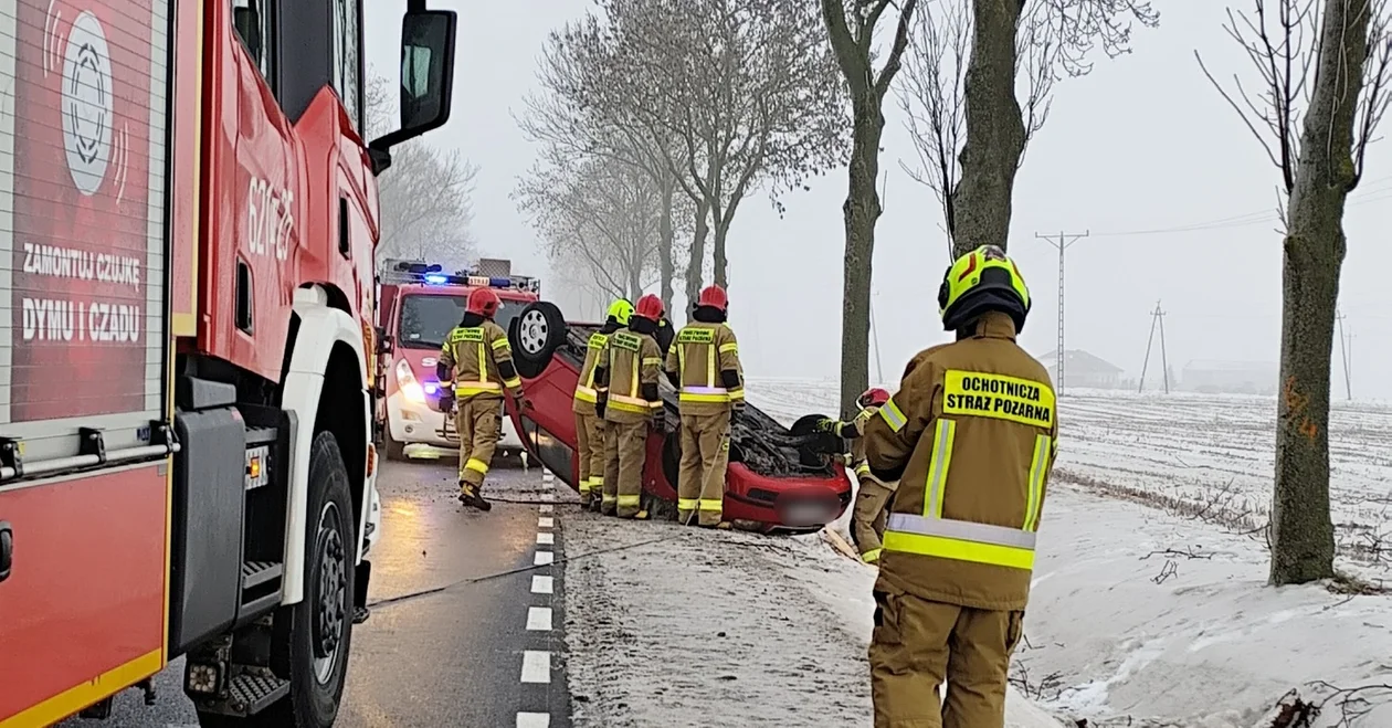 Chwila nieuwagi i dramat na drodze! Samochód rozbił się o drzewo [ZDJĘCIA] - Zdjęcie główne
