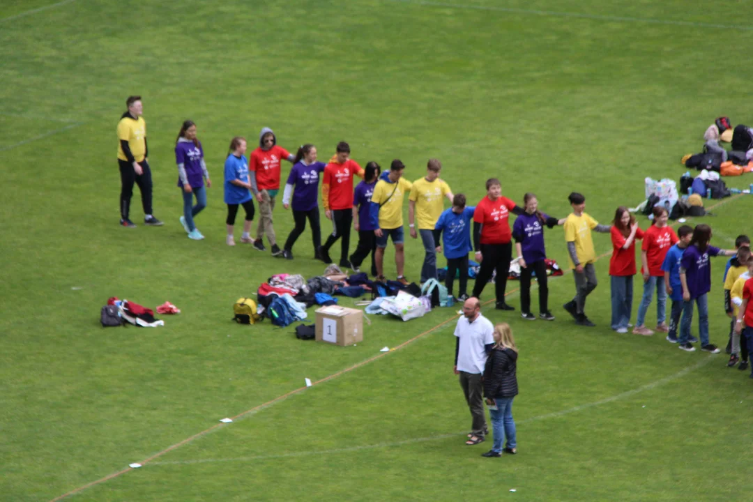 Flash mob na stadionie ŁKS Łódź im. Władysława Króla