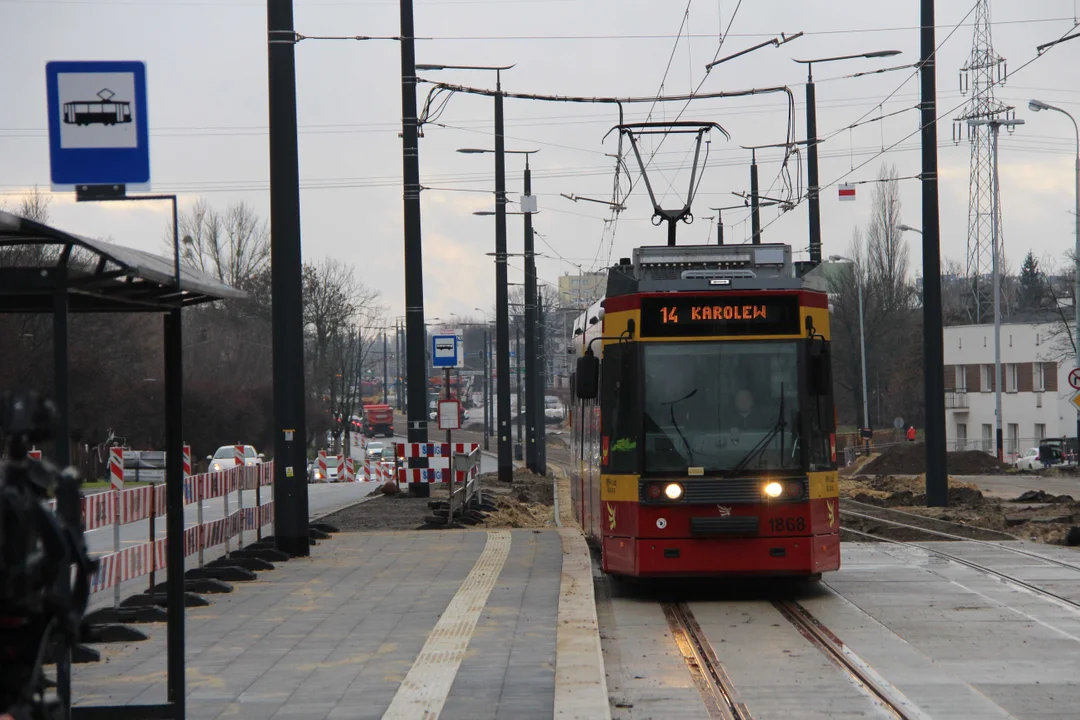 Powrót tramwajów MPK Łódź na remontowany al. Śmigłego-Rydza w Łodzi